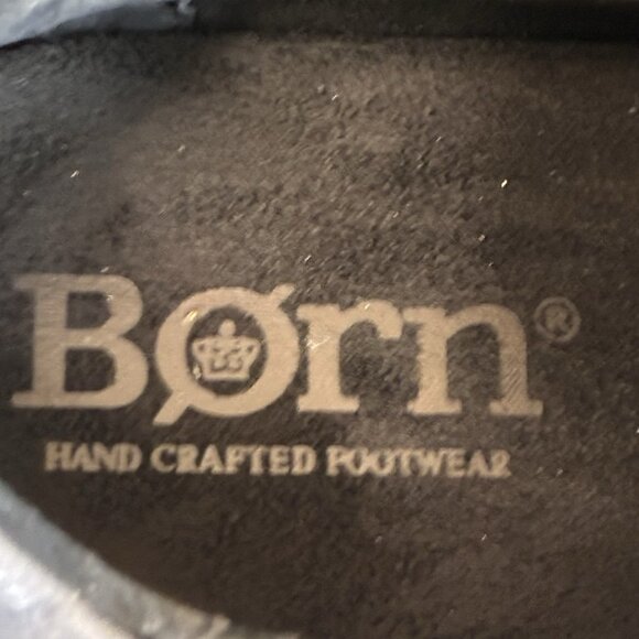 Born Leather Sneakers Mens 9M Black Lace Up White Sole Comfort‎ Style Casual - Picture 2 of 12